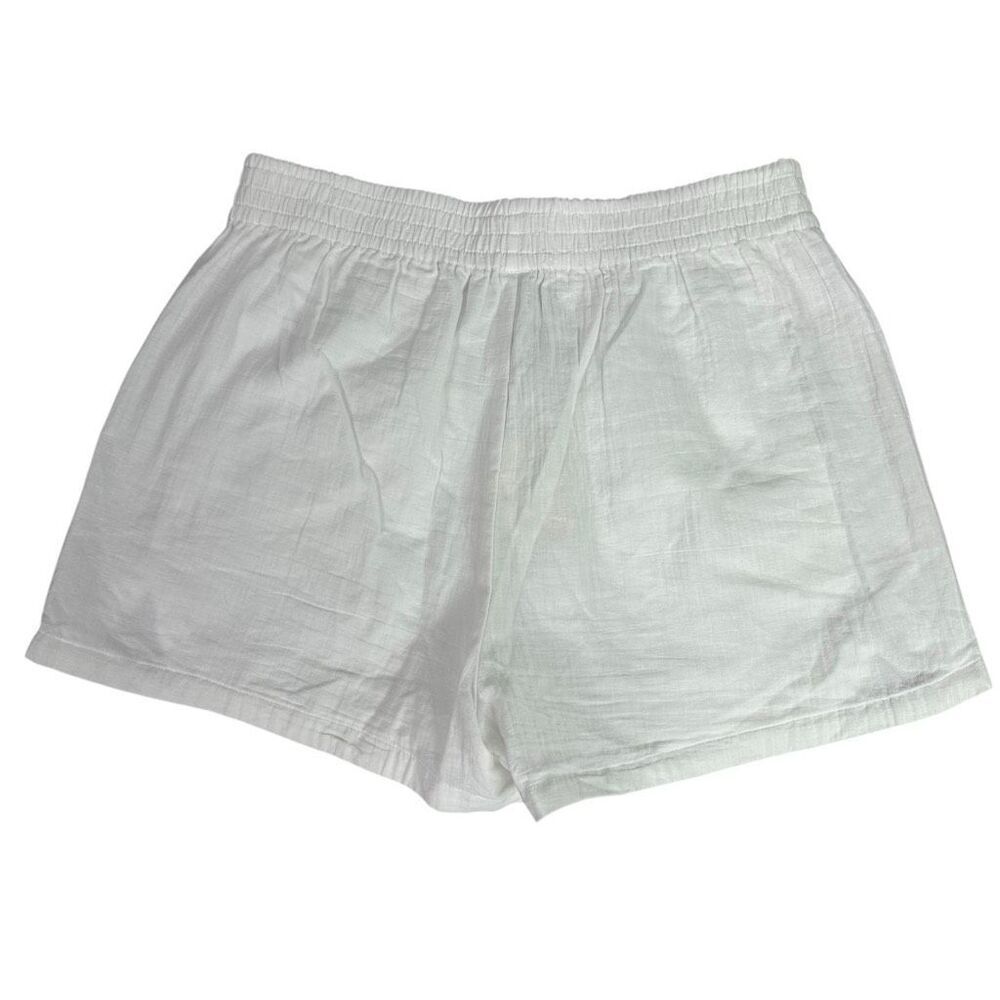 Fabletics Large Cotton Voile High Waisted White Short - Picture 4 of 9
